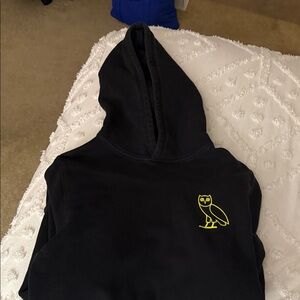 OVO Black Hoodie with Yellow Logo